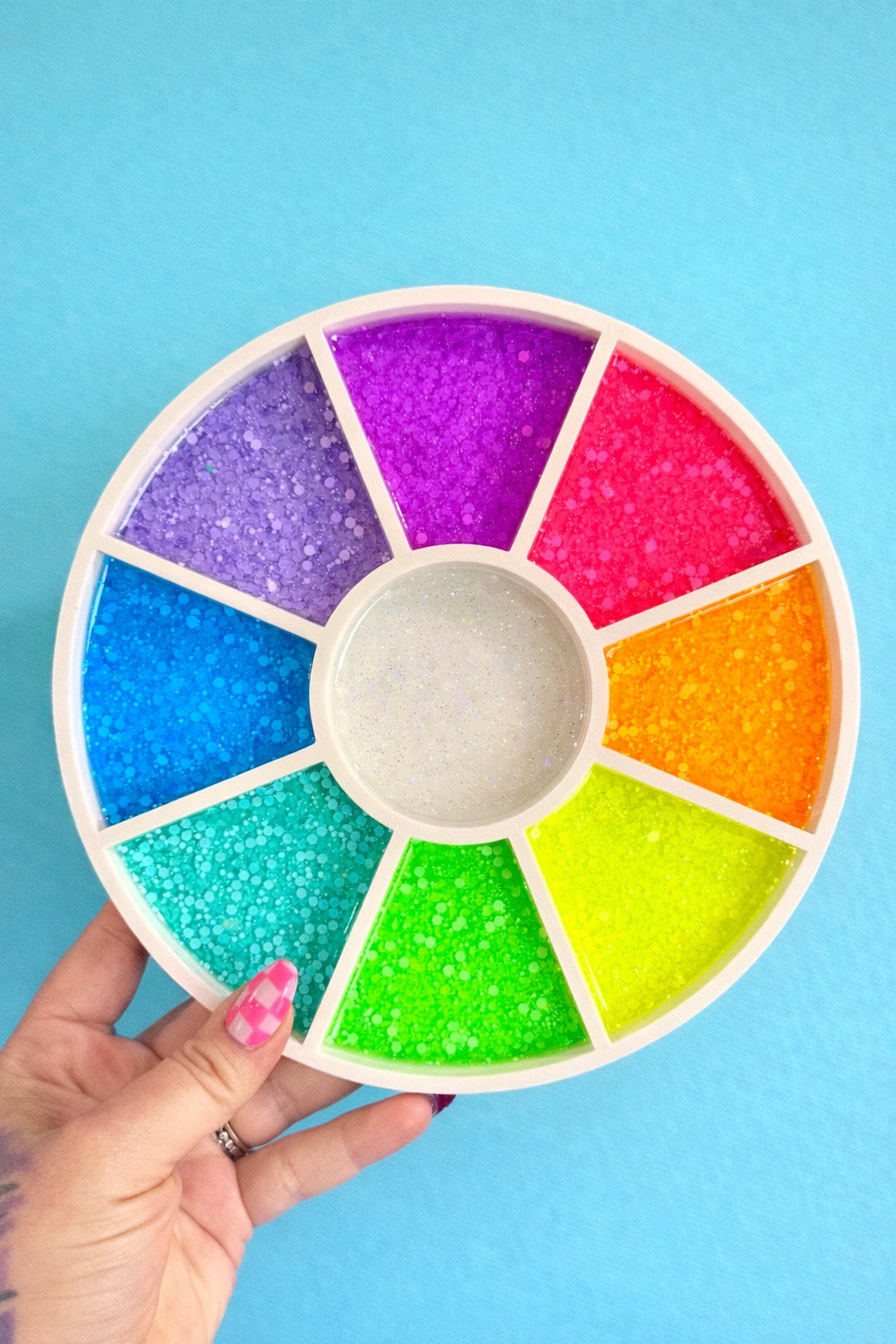 Colour Sorting Tray 2.0 + Neon Glitter