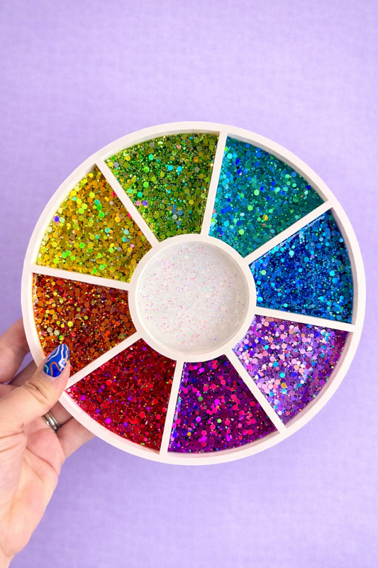 Colour Sorting Tray 2.0 + Chunky Glitter