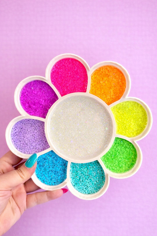 Neon Colour Sorting Flower Tray