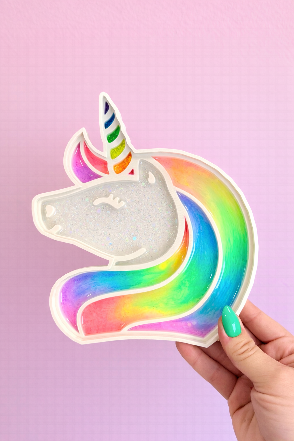Unicorn Sensory Tray-Rainbow Hair