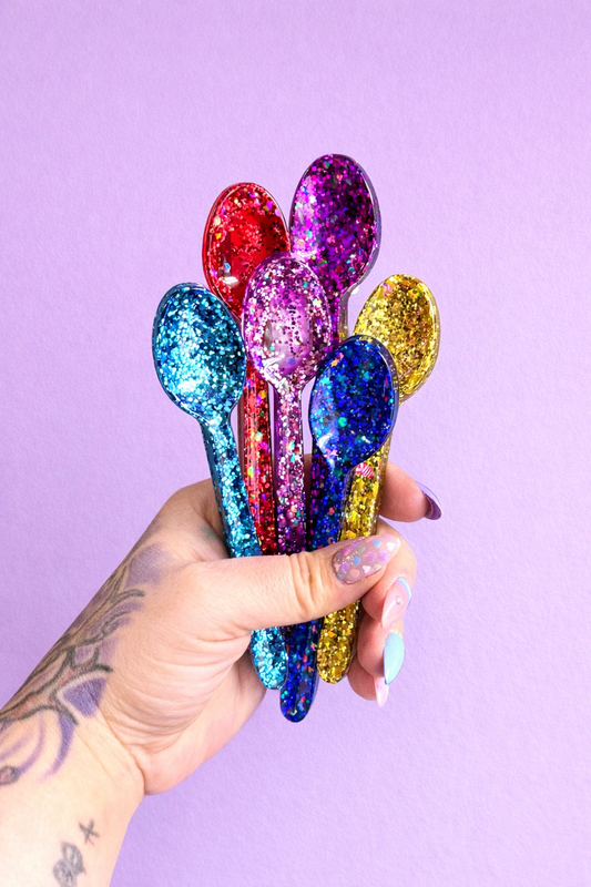 Resin Glitter Spoon