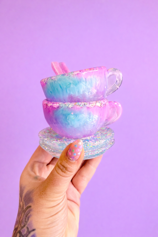 Cotton Candy Resin Tea Set