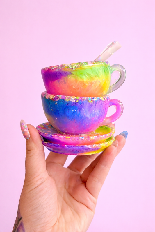 IMPERFECT Rainbow Tea Set