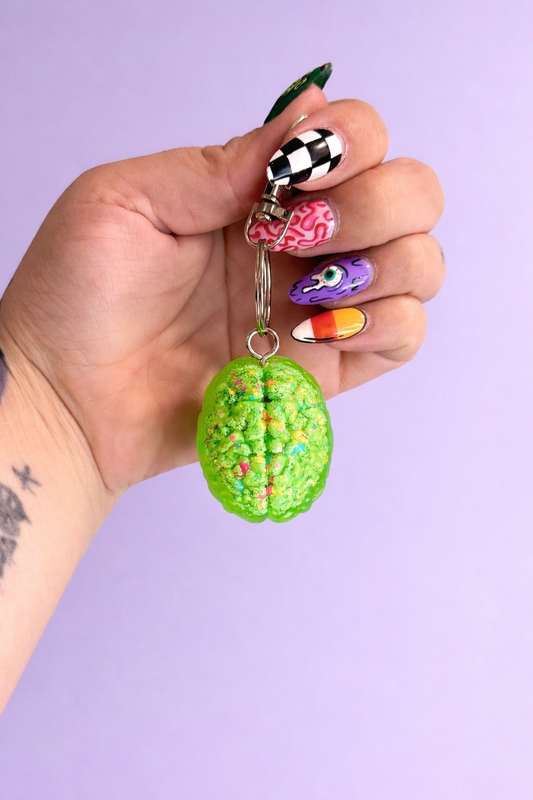 Zombie Brain Keychain