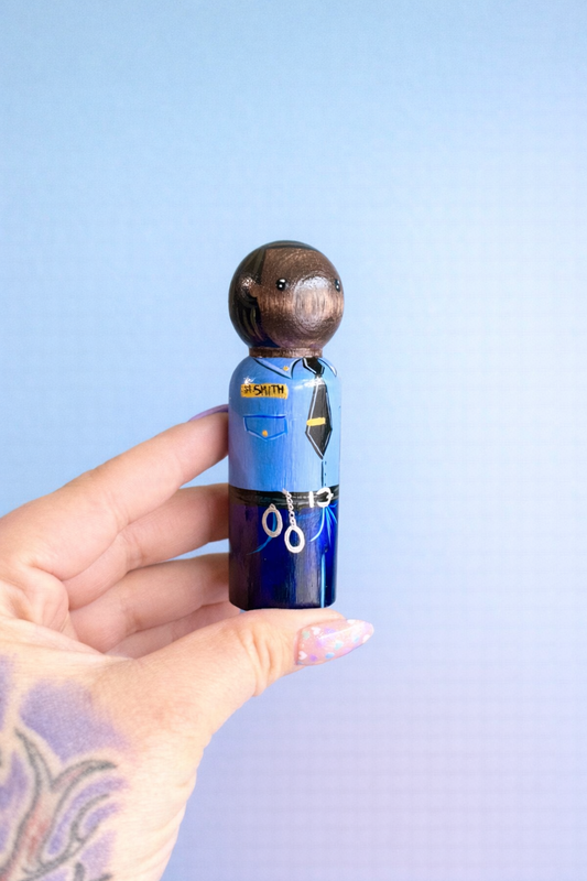 Police Man Peg Doll