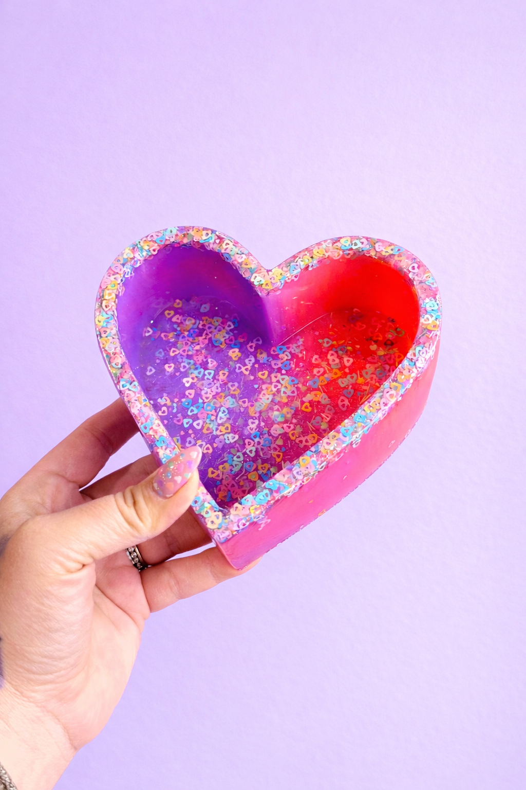 Heart Glitter Heart Tray
