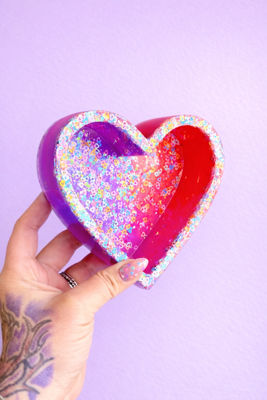 Heart Glitter Heart Tray