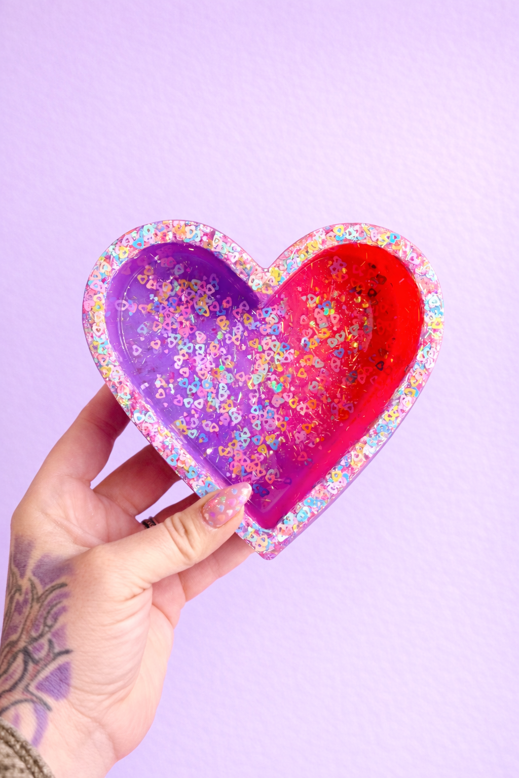 Heart Glitter Heart Tray