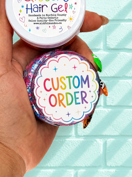 Custom Glittery Hair Gel