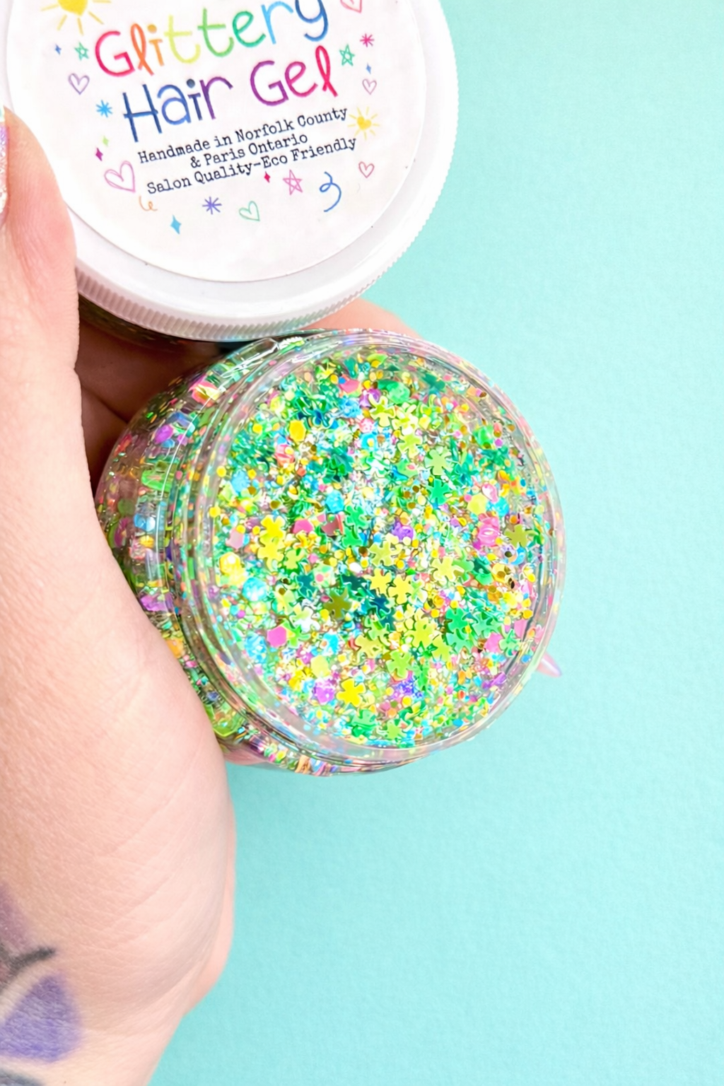 Luck of the Irish Glittery Hair Gel