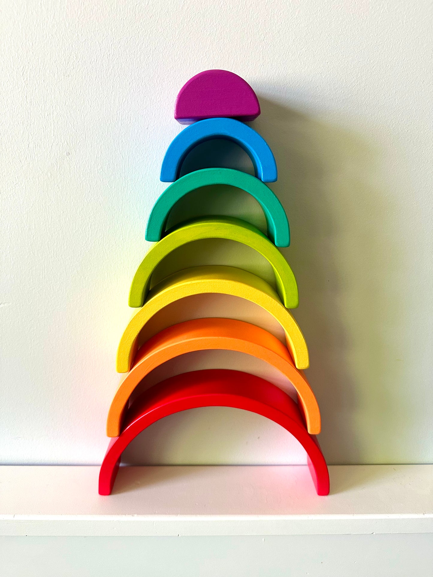 Wooden Rainbow Stacker Puzzle