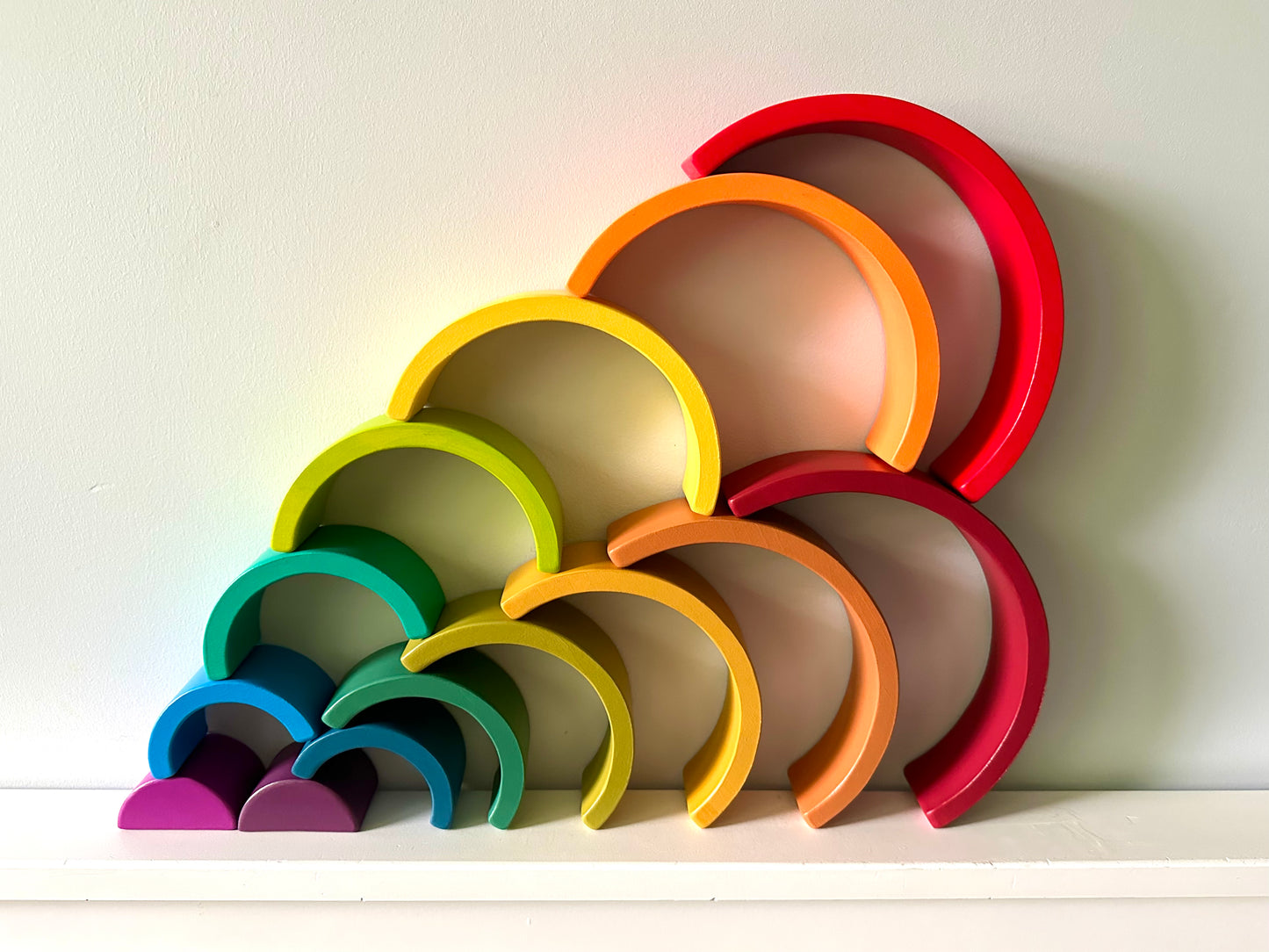 Wooden Rainbow Stacker Puzzle